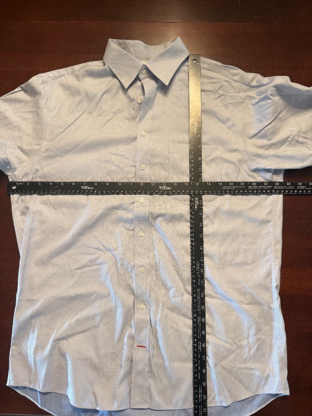 Cremieux Men’s Dress Shirt 16.5 34 Blue Pima Cotton Non-Iron Long Sleeve